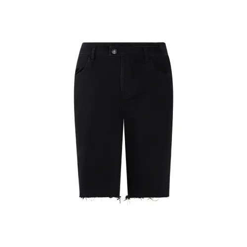 THE SEA LIFE Джинсовые шорты Женские Черный маг