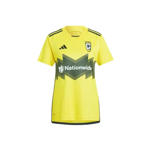 Adidas Columbus Crew 24 25 Дом Джерси Футбол Джерси Фанатская версия Columbus Crew Дом Женские Желтый