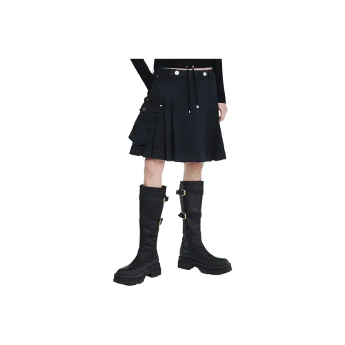 DION LEE SS24 Cargo KILT Короткие юбки карго Женские Выстиранный черный Выстиранный черный