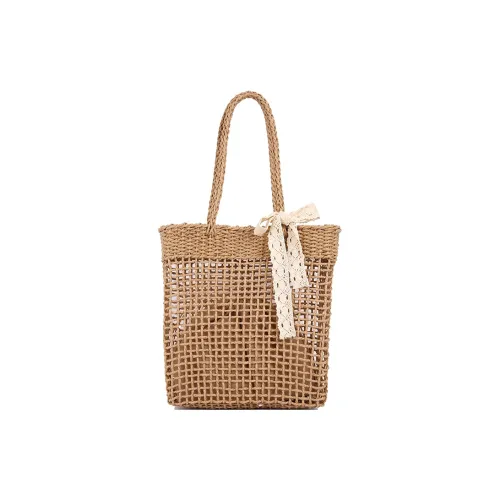 Ceion Keust Плетеная сумка через плечо женская коричневый белый