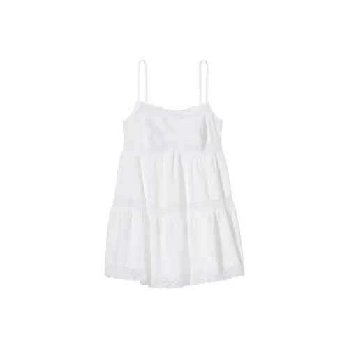 Victoria's Secret Розовый BY FRANKIES BIKINIS Магнолия Поплин Платье WP Ван-Пис Купальник Женская Белая