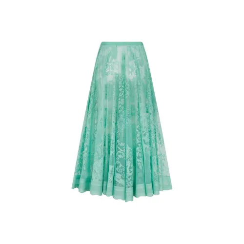 DIOR DIORIVIERA SS24 Повседневный Длинный Юбка Женские Морской синий