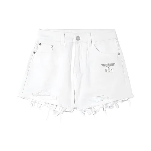 Boy London Джинсовые шорты Женские Белые