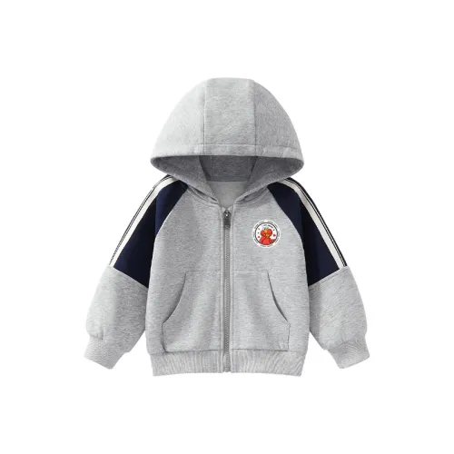 Улица Сезам С капюшоном Модный Многоцветный Молния Длинный Рукавов Дети Возраст 3-7 Лет