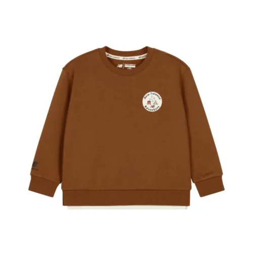 New Balance Толстовка Коричневый Детский