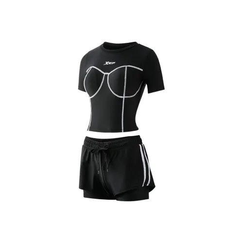 XTEP Двухкомпонентный купальник женский черный