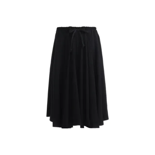 Yohji Yamamoto Черные Женские Повседневные Длинные Юбки