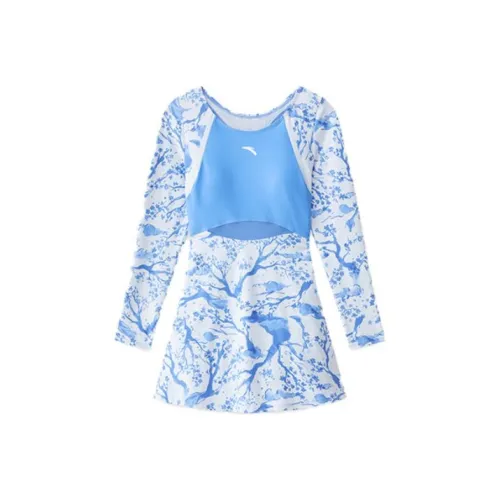 Anta Тонкий чернильный цвет Синий/Чисто белый/Прозрачный Морской синий Женские Платья и юбки для плавания