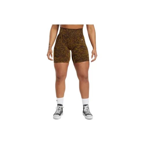 GYMSHARK Спортивные шорты Женские Burnt Yellow