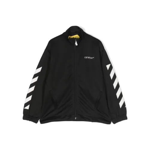 Off Белый Свитшот Черный Детский