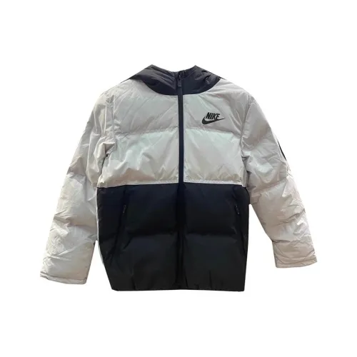 Nike Пуховик Белый Черный Подростки