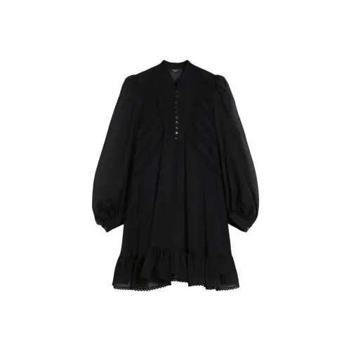 WEEKEND MaxMara Длинное платье с длинными рукавами женское черное