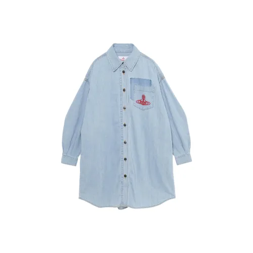 Vivienne Westwood Синие Женские Длинные Рукава Платья