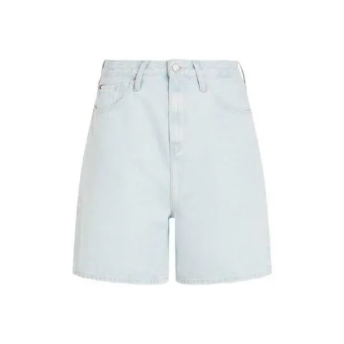 Tommy Hilfiger HIGH RISE Широкие брюки Джинсовые шорты Джинсовые шорты Женские Светло-синий