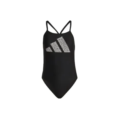 Adidas 3 Bar Print с логотипом Купальник One-piece Купальник Женский Черный