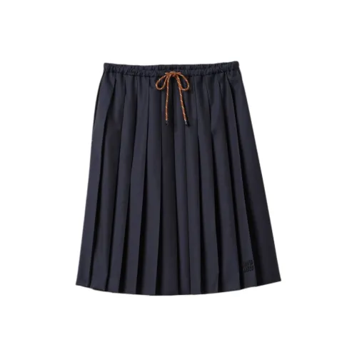 MIU MIU Повседневный Длинный Юбка Женские Синий