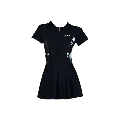 Hao Zhilang Черный Женские Ван-Пис Купальники