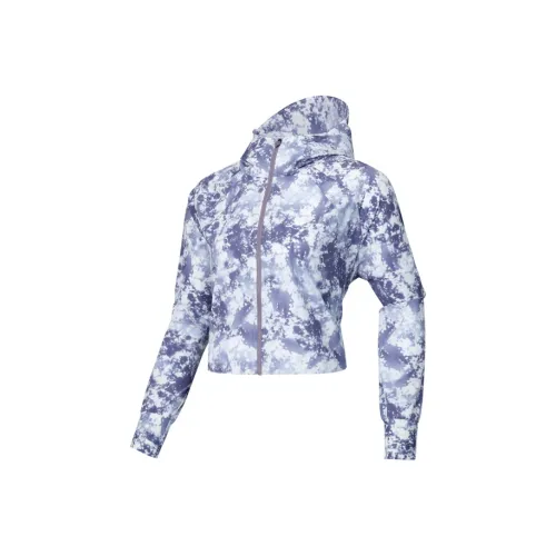 Skechers Freedom Series Куртка Женская Полностью С принтом Фиолетовый Серый Деревянный Оттенок