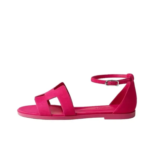 HERMES Santorini One Ремешок Сандалии Женские Розовый Красный