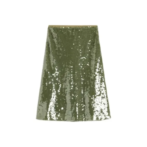 AMIPARIS Повседневный длинный юбка женский оливково-зеленый