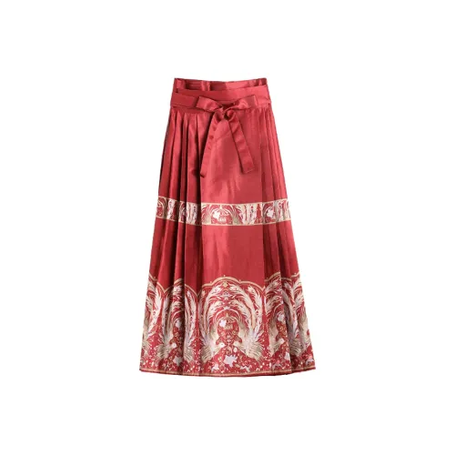 Hang Yi Court Повседневный Длинный Юбка Женские