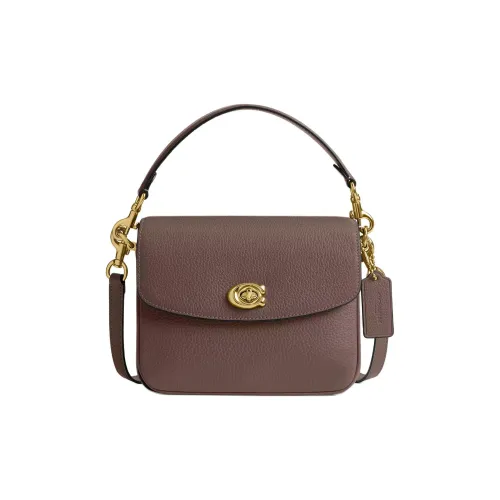 COACH Cassie Кожа Одно Плечо Сумка Маленькая Женская Темный Каменный Цвет