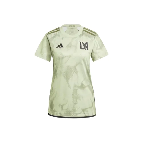 Adidas LAFC 23 24 Away Jersey Футбол Джерси Фанатская версия Лос-Анджелес Away Женский Лаймово-зеленый