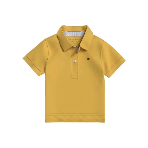 Tommy Hilfiger Детский топ Детская одежда Твердый Эластичный POLO Polos Уступающий Желтый Infant And Toddler