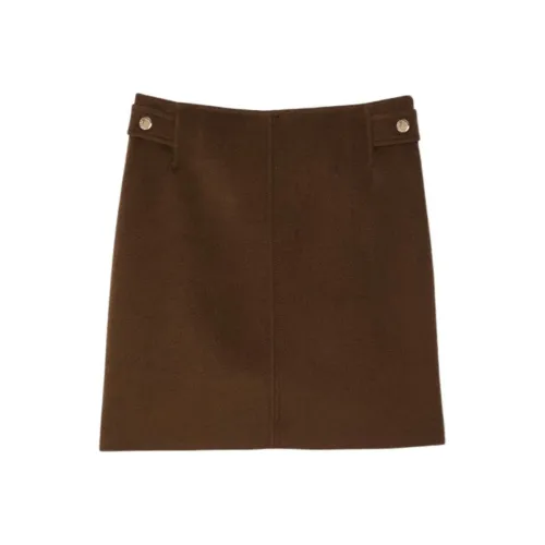 Sandro Повседневные короткие юбки женские хаки