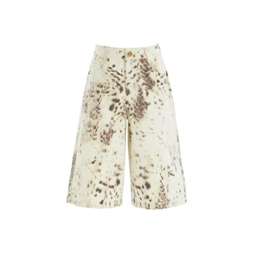 OROI Леопардовый принт Seven POINT Женские джинсовые шорты