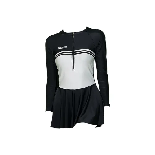 Hao Zhilang Черный/Белый Женские Ван-Пис Купальники