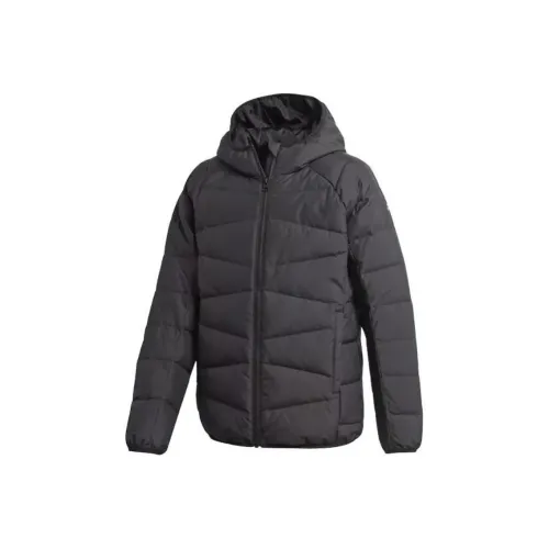 Adidas Хлопковый пуховик FROSTY COSY Черный для детей 3-7 лет