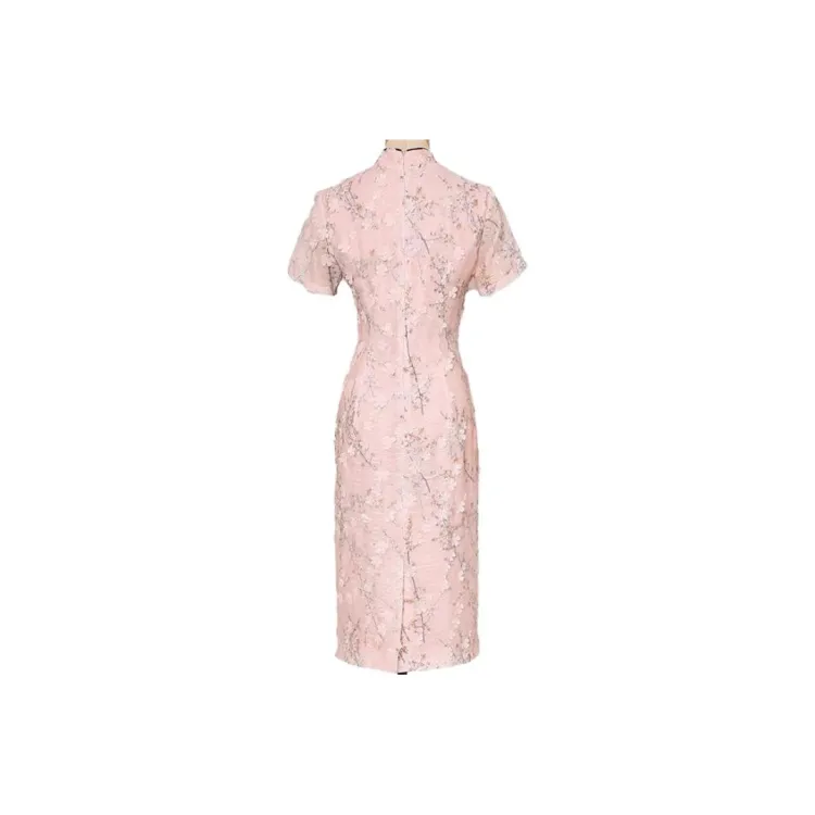 chinese dress ladies Robe Rose Broderie Anglaise Annes 40