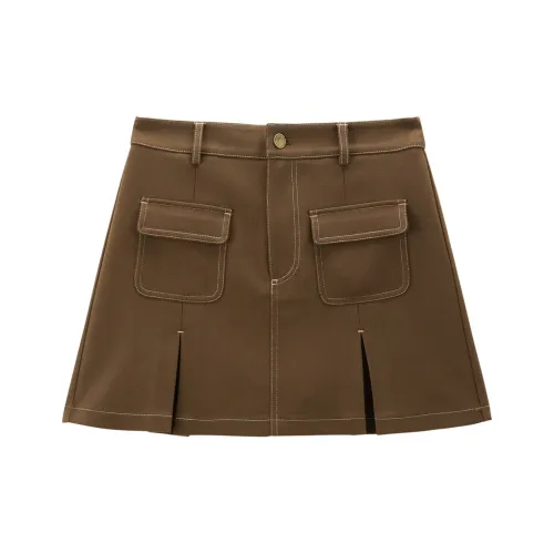 LEDIN Повседневные короткие юбки женские Deep Earth коричневый