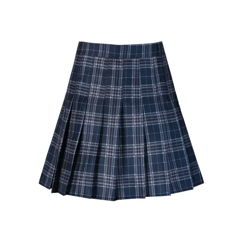 Wen Shan Повседневные короткие юбки Женские Черный Серый Клетка
