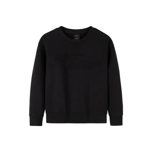 Джордан Свитшот Пилотный Глубокий Черный Дети Возраст 3-7 Лет