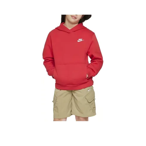 nike Детская одежда Пуловер Толстовка Свитшот Красный Детский