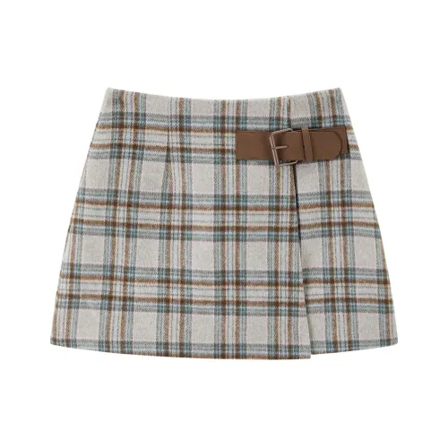 LEDIN Повседневные короткие юбки Женские Беллфлауэр Серый