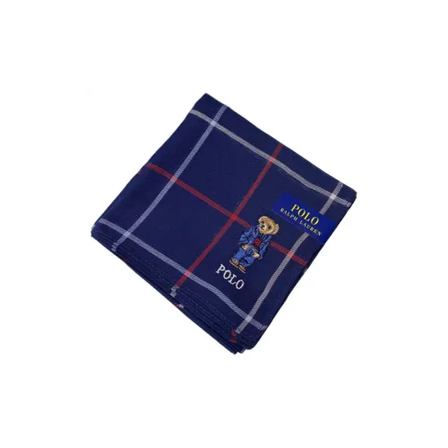 Шарфы из шелка Polo Ralph Lauren унисекс синий