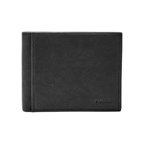 FOSSIL Кожа Кошелек Стандартный Мужской Черный