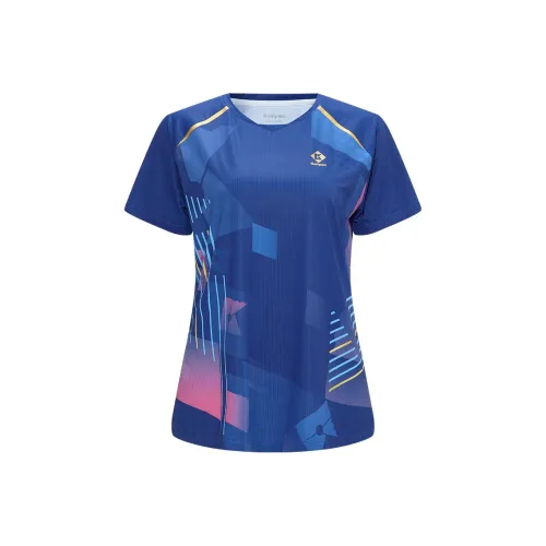 KUMPOO Бадминтон Джерси Женские Синие