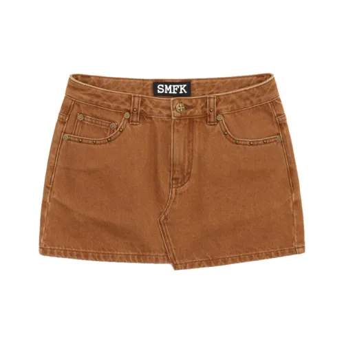 SMFK Лес Коричневый Женские Джинсовые Короткие Юбки