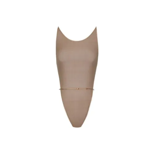 SAINT LAURENT SS24 Ван-Пис Купальник Женский Светлый Умбра