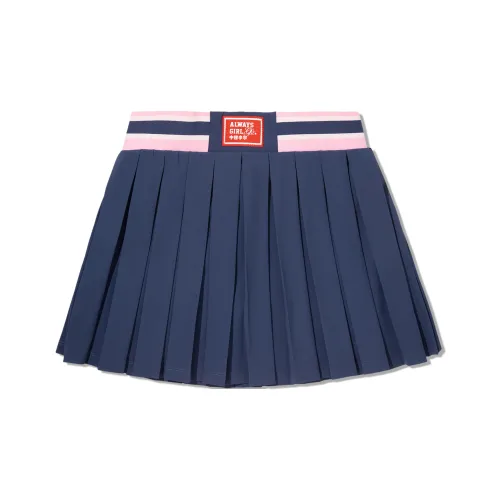 Лайнер Повседневная Короткая Юбка Женская Темный Корабельный Синий