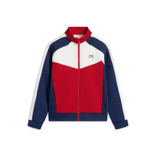 LINING YOUNG Толстовка Sports Life Collection Темный Чайник Синий Сливочный Бычий Красный Детский