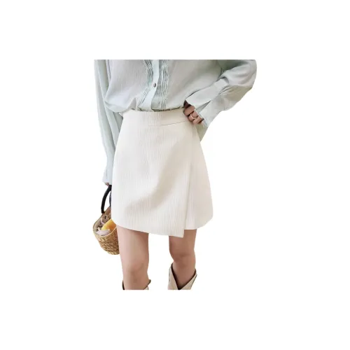 MISHOW Повседневные короткие юбки Женские Экрю