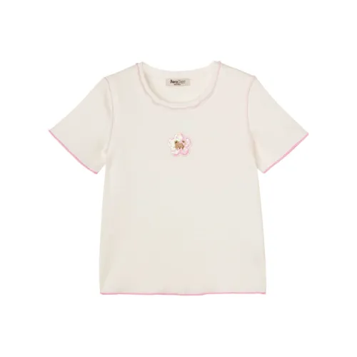 PAW IN PAW Cartoon Bear Лотос Лист Короткий рукав Т-рубашки Дети 3-7 лет