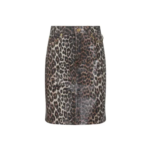 GANNI Повседневные короткие юбки Женские Коричневый