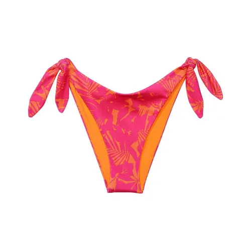 Victoria's Secret Розовый Узел Боковая сторона Галстук Бразильские Бикини Низ Розовые Плавки Женские Розовые