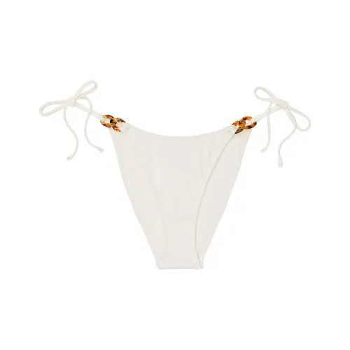 Victoria's Secret Цепочка Линк Боковая сторона Галстук Brazilian Бикини Низ CW Плавки Женские Кокосовый белый